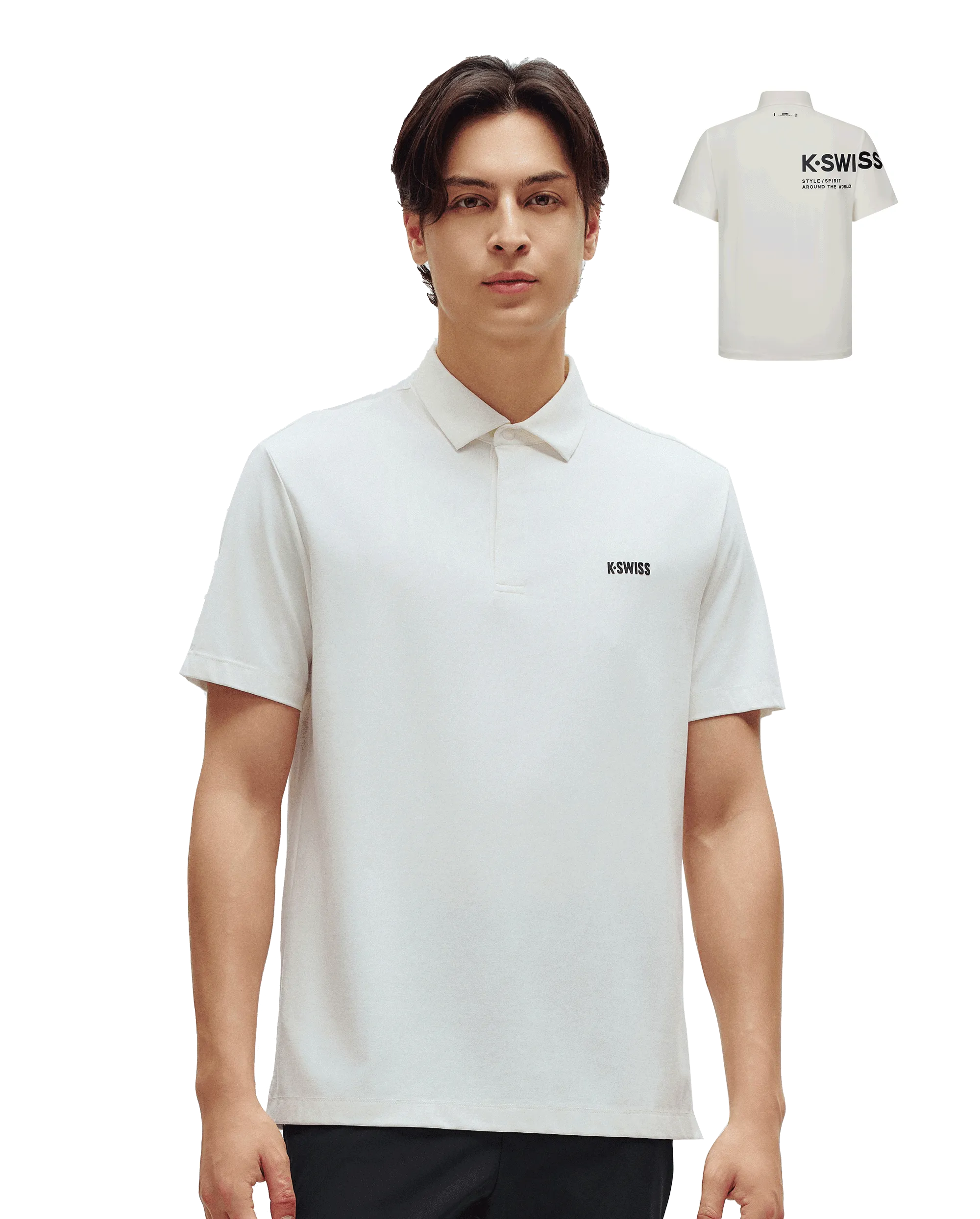 1010763-115 | MEN'S K-SWISS LOGO POLO SHIRT | WHITE/SPECIAL