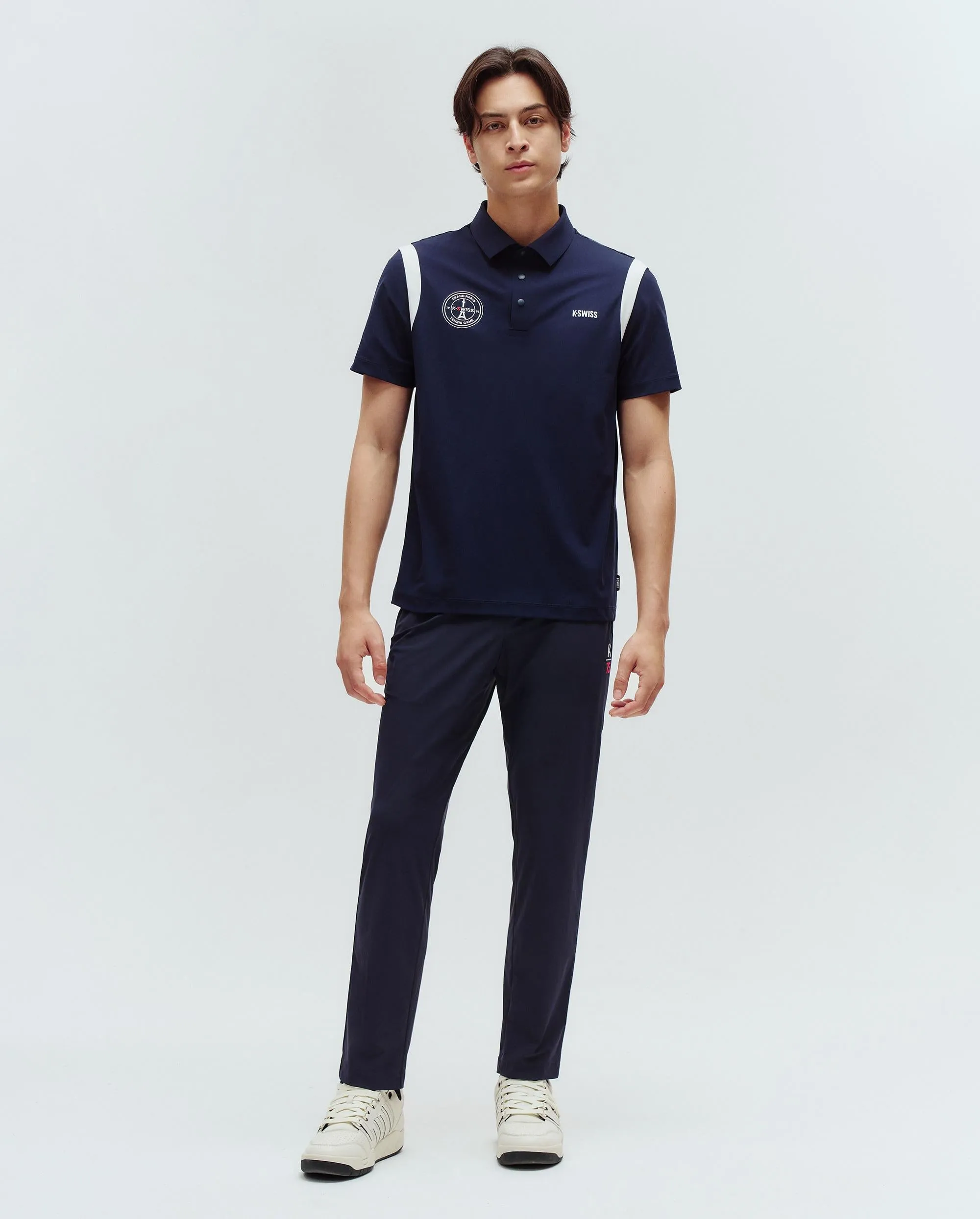 1010857-456 | MEN'S GRAND PARIS LOGO BLOCKCORE POLO SHIRT | BLUE/MISC