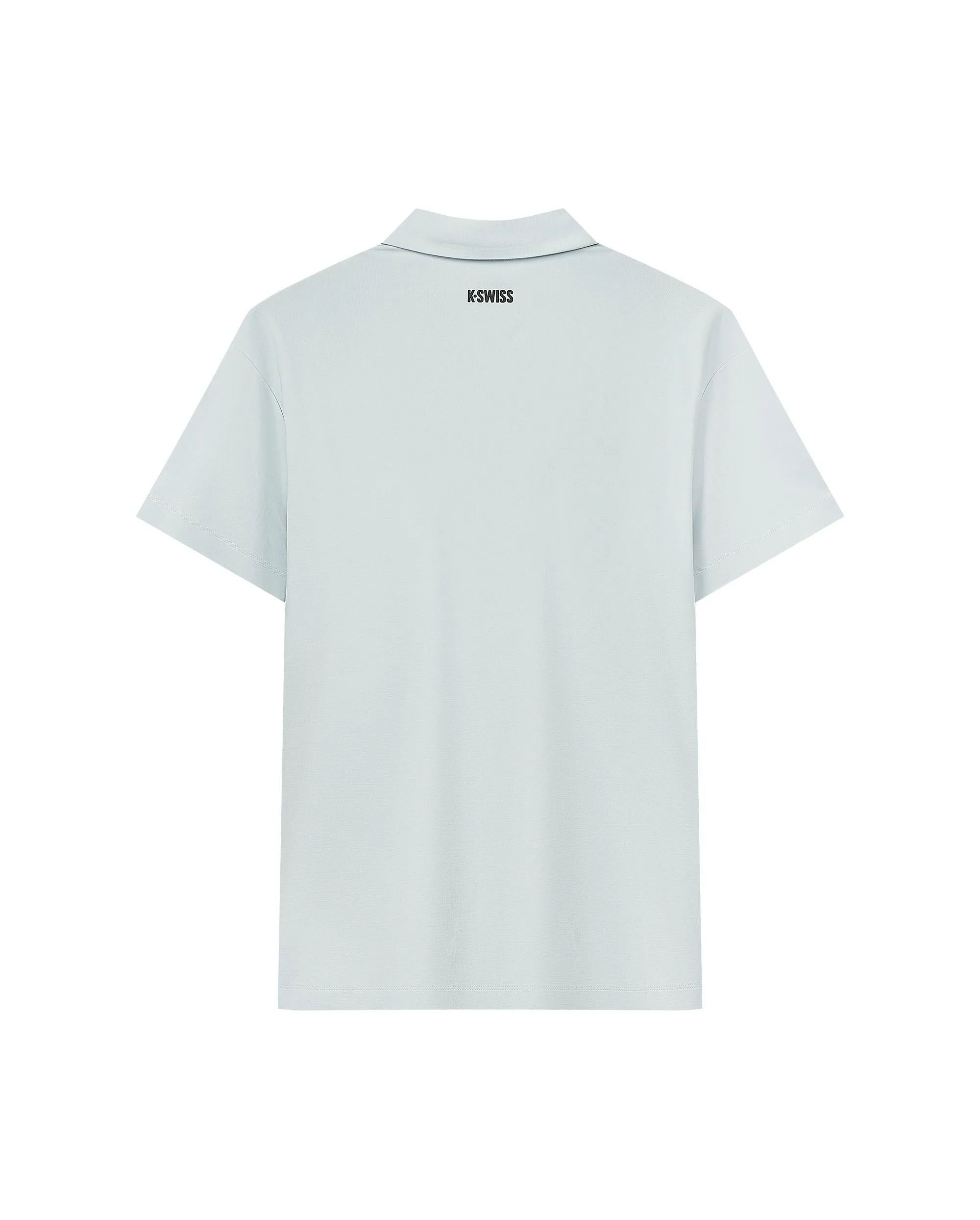 109877-413 | MEN'S K-SWISS TENNIS CLUB LOGO POLO SHIRT | GRAY MIST/MOONBEAM