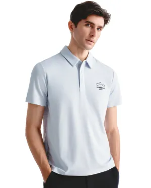 109877-413 | MEN'S K-SWISS TENNIS CLUB LOGO POLO SHIRT | GRAY MIST/MOONBEAM