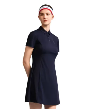 1910078-495 | WOMEN'S K-SWISS LOGO JACQUARD POLO DRESS | BLUE/MISC