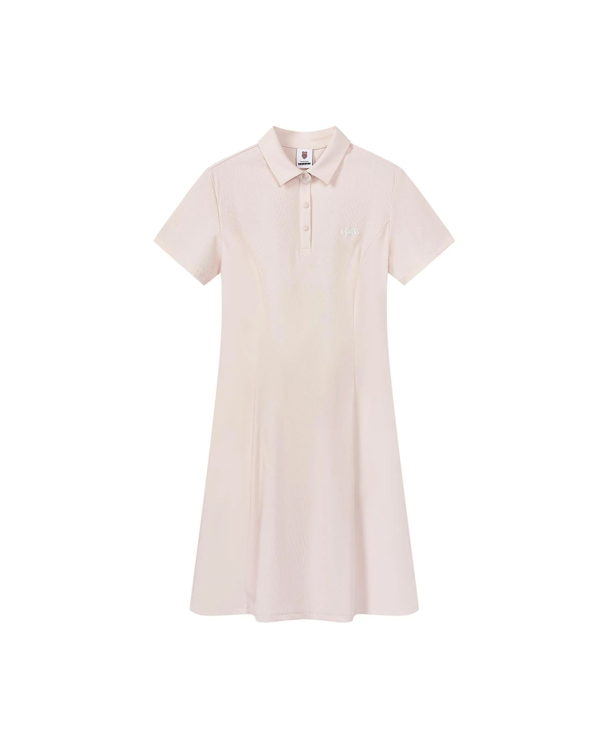 1910078-623 | WOMEN'S K-SWISS LOGO JACQUARD POLO DRESS | PEACH WHIP