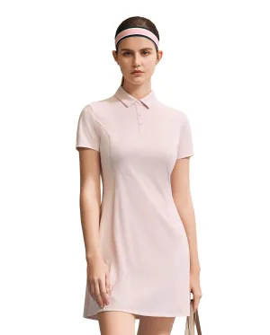 1910078-623 | WOMEN'S K-SWISS LOGO JACQUARD POLO DRESS | PEACH WHIP
