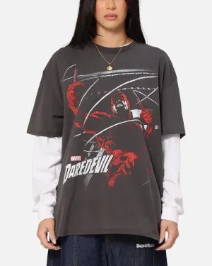 American Thrift Marvel Daredevil Poster Heavy T-Shirt Black Wash