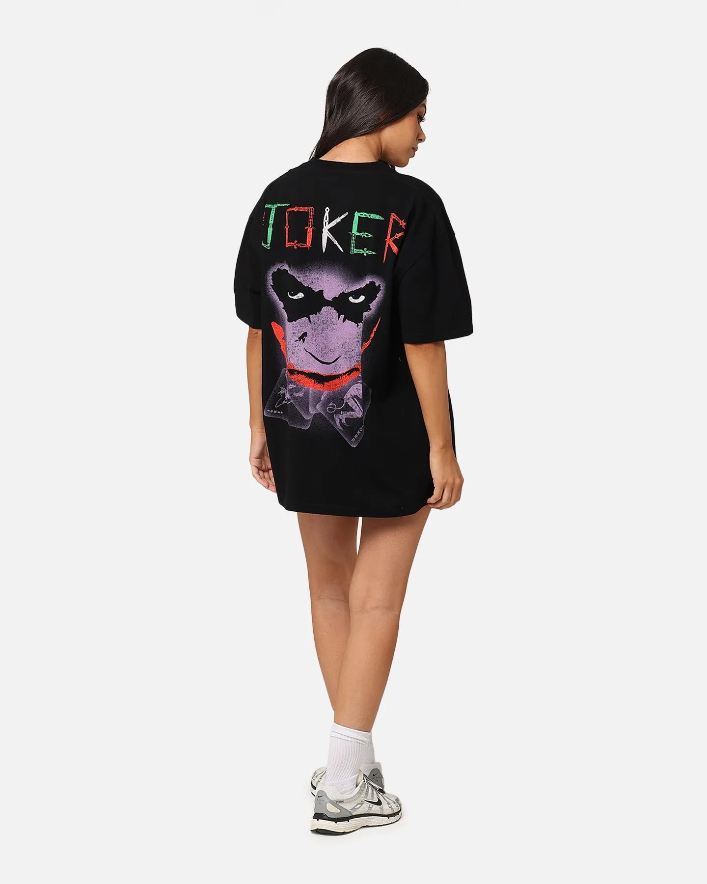 American Thrift X DC Batman The Joker Scars Heavy T-Shirt Black