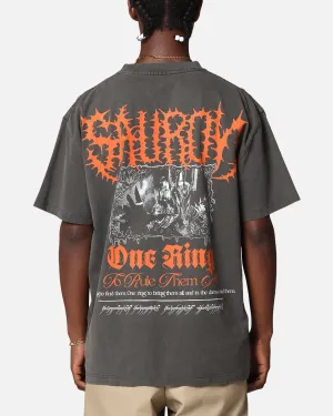 American Thrift X The Lord Of The Rings Sauron Heavy T-Shirt Black Wash