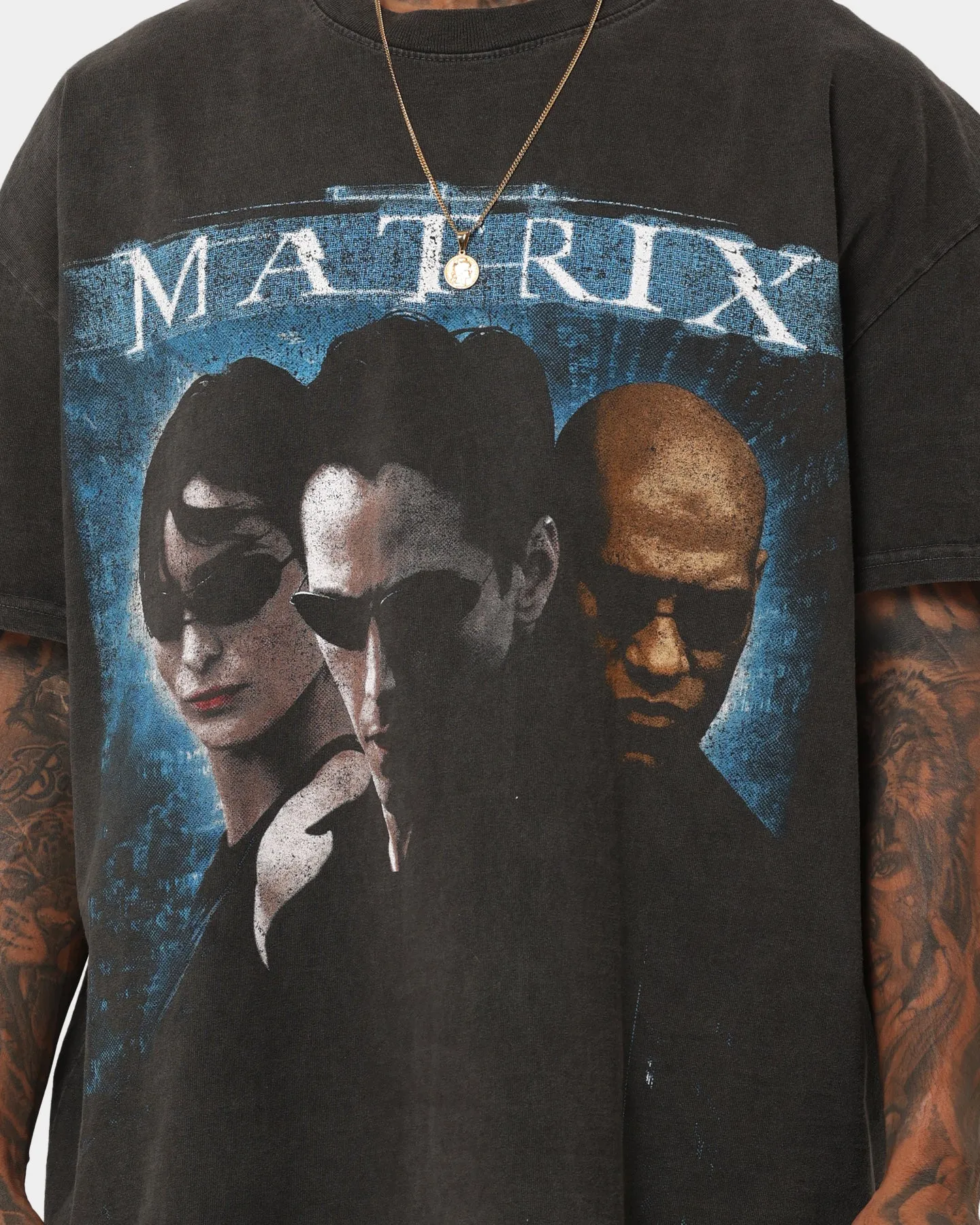 American Thrift X The Matrix Heavyweight Vintage T-Shirt Black Wash
