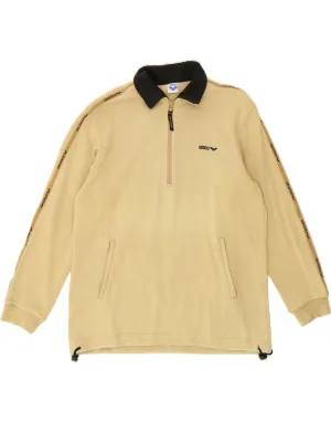 ARENA Mens Graphic Polo Neck Jumper Sweater Large Beige