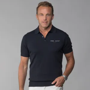 Arrow McLaren Maranello Cotton & Silk Three Button Polo Black