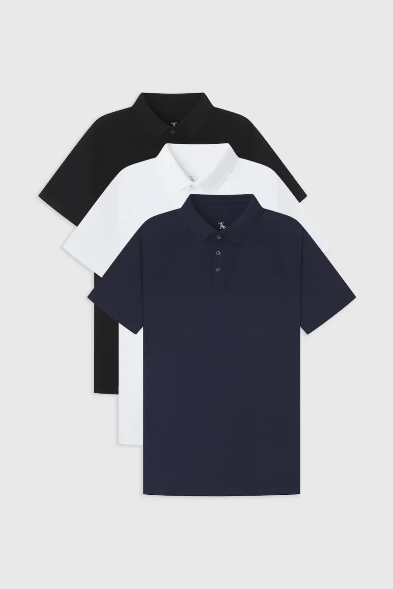 Athletic Fit Favourites Polo Shirt 3-Pack