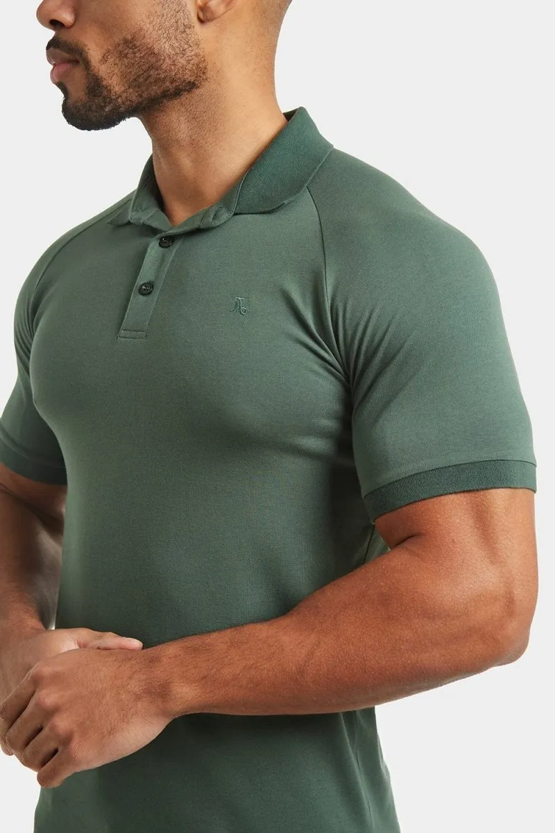 Athletic Fit Polo Shirt in Dark Khaki