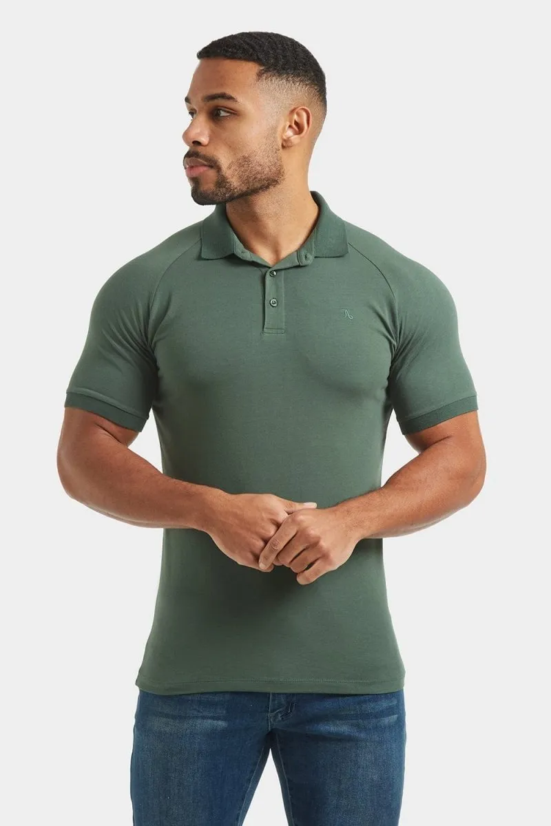 Athletic Fit Polo Shirt in Dark Khaki