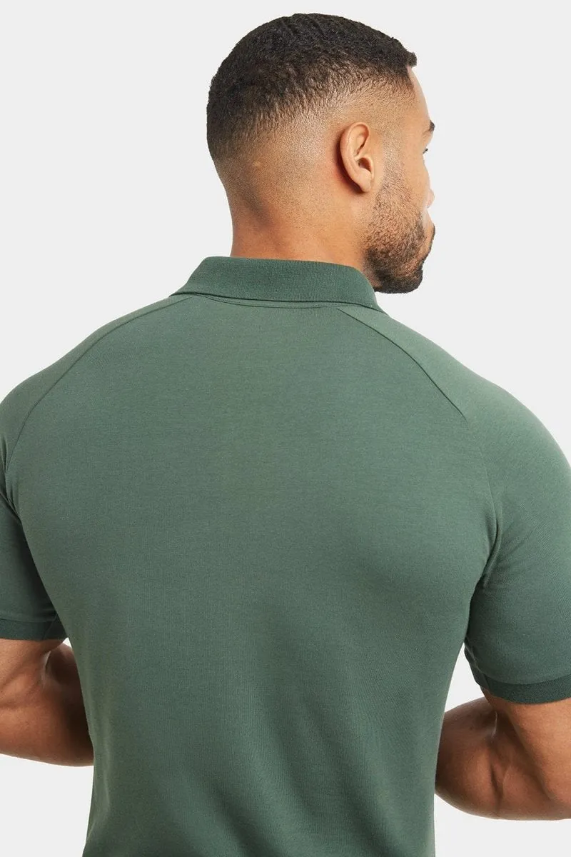 Athletic Fit Polo Shirt in Dark Khaki