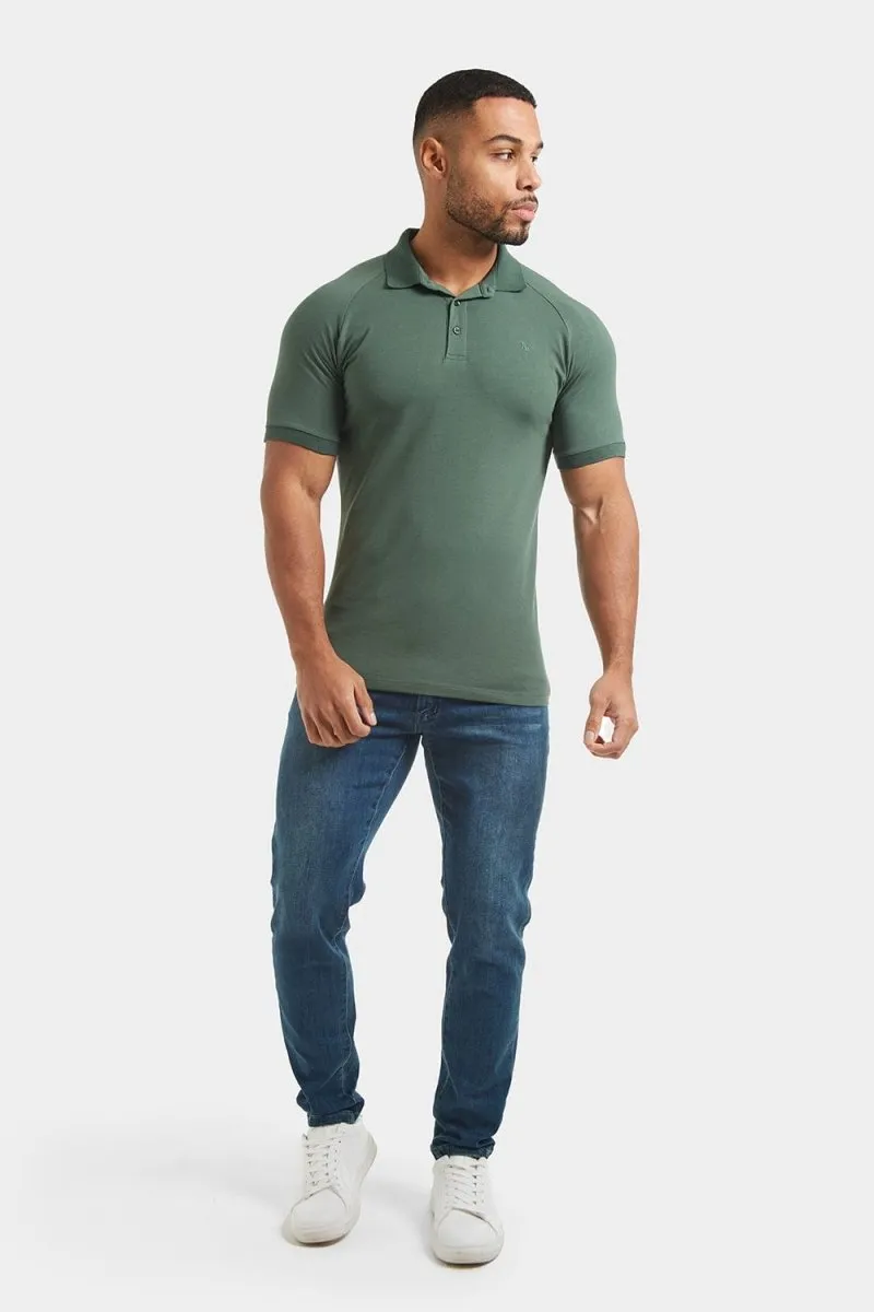 Athletic Fit Polo Shirt in Dark Khaki