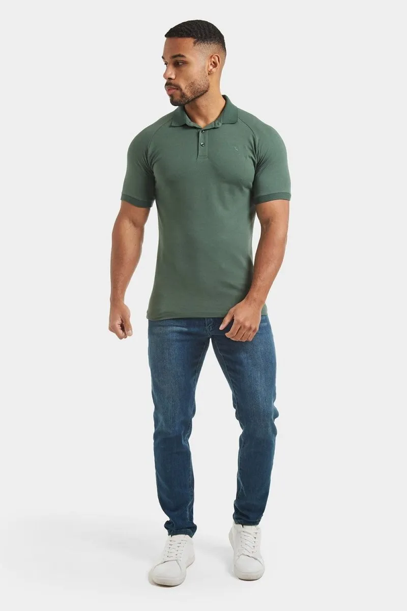Athletic Fit Polo Shirt in Dark Khaki
