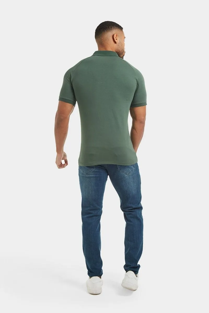 Athletic Fit Polo Shirt in Dark Khaki