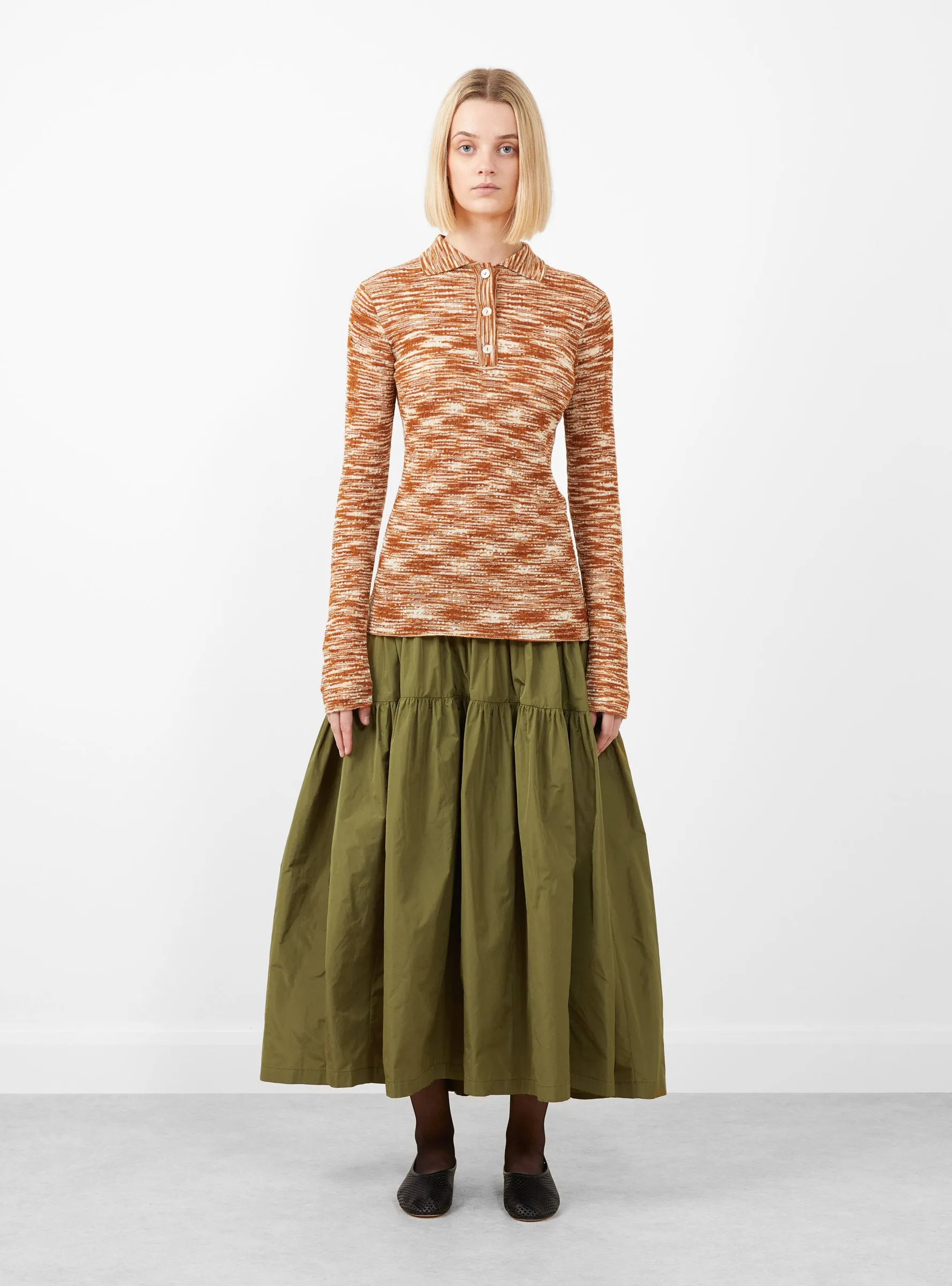 Avril Polo Burnt Orange Spacedye
