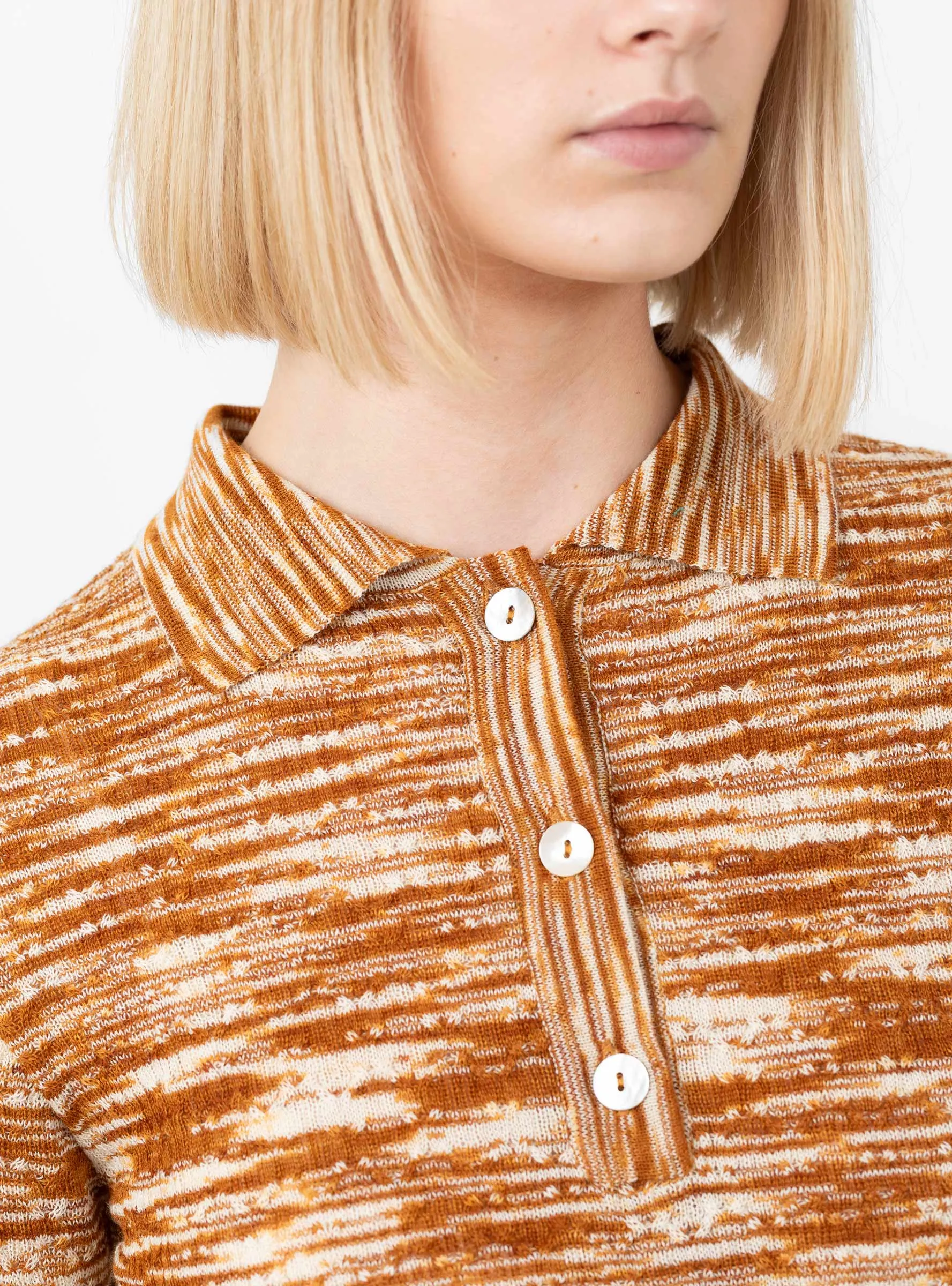 Avril Polo Burnt Orange Spacedye