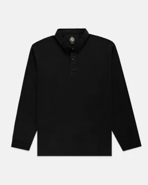 BLACK SOLID RUGBY SHIRT