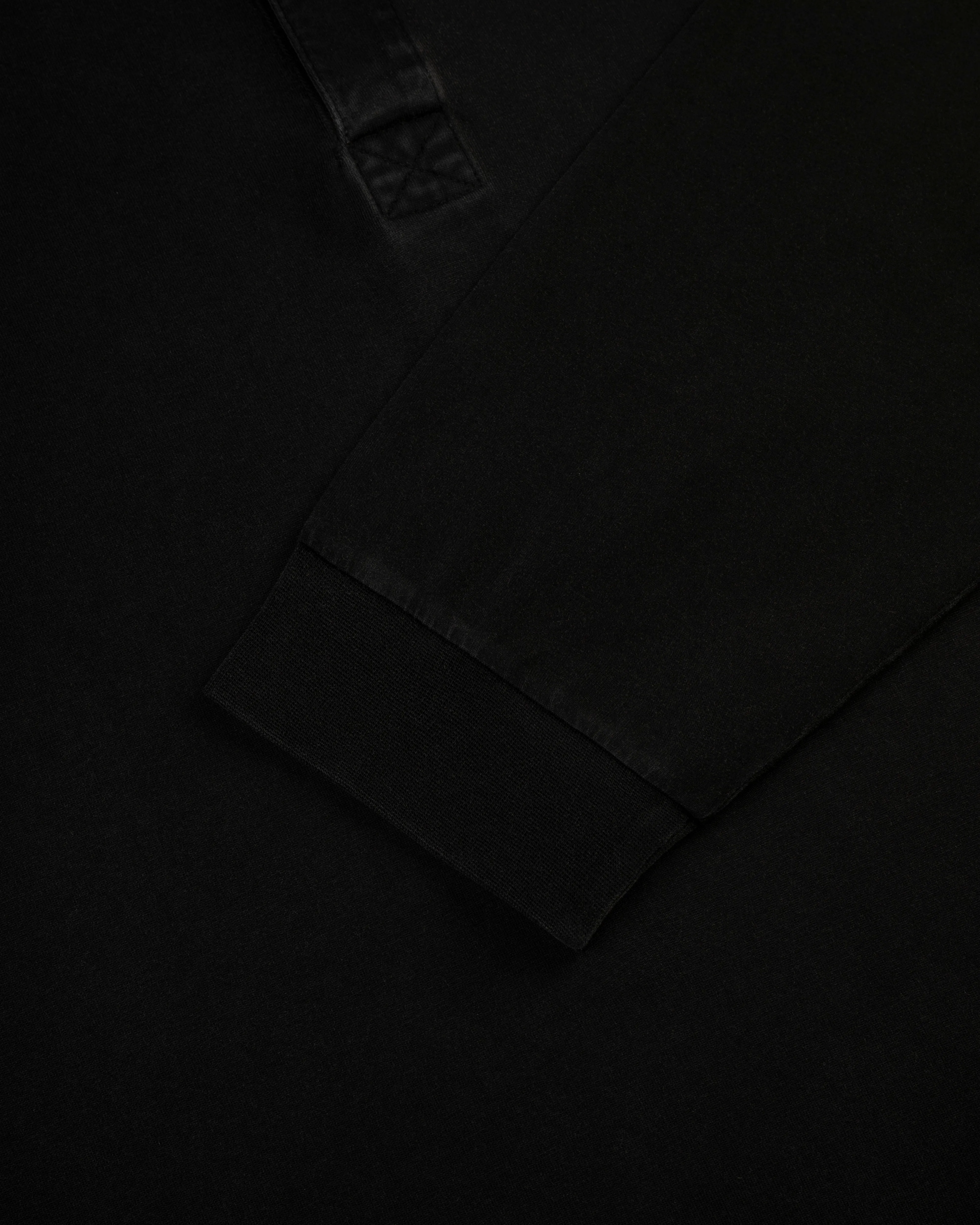 BLACK SOLID RUGBY SHIRT