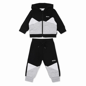 Black Colorblock Tracksuit