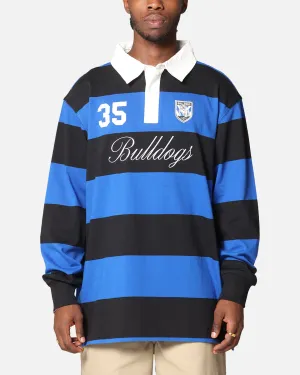 Bleacher Athletic Canterbury-Bankstown Bulldogs NRL Stripe Rugby Polo Shirt Official Team Colour