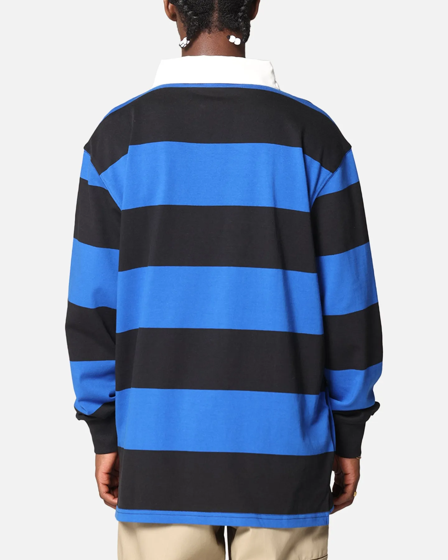 Bleacher Athletic Canterbury-Bankstown Bulldogs NRL Stripe Rugby Polo Shirt Official Team Colour