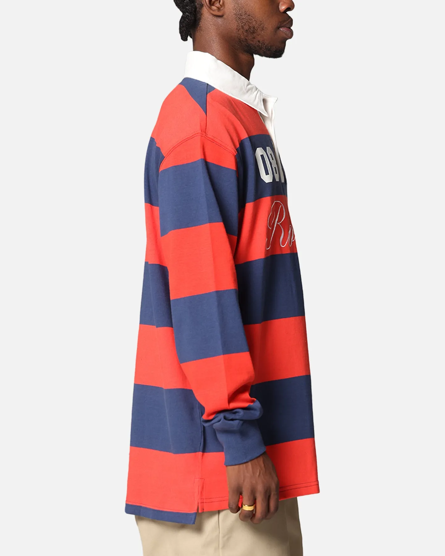 Bleacher Athletic Sydney Roosters NRL Stripe Rugby Polo Shirt Official Team Colour