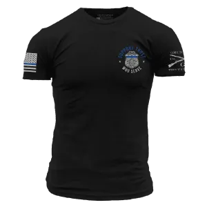 Blue Line Support Those Who Serve™  T-Shirt - Black
