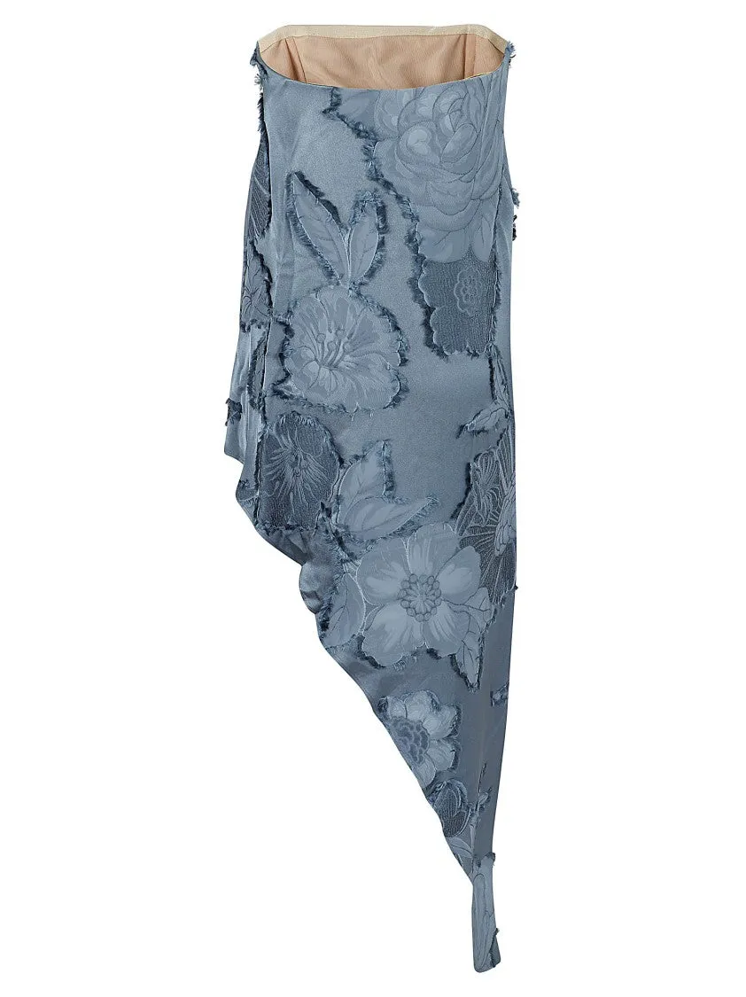 Blue Reverse Fil Coupé Jacquard Top