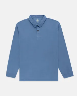 BLUE SOLID RUGBY SHIRT