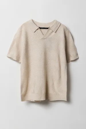 Boys Diamond Knit Polo