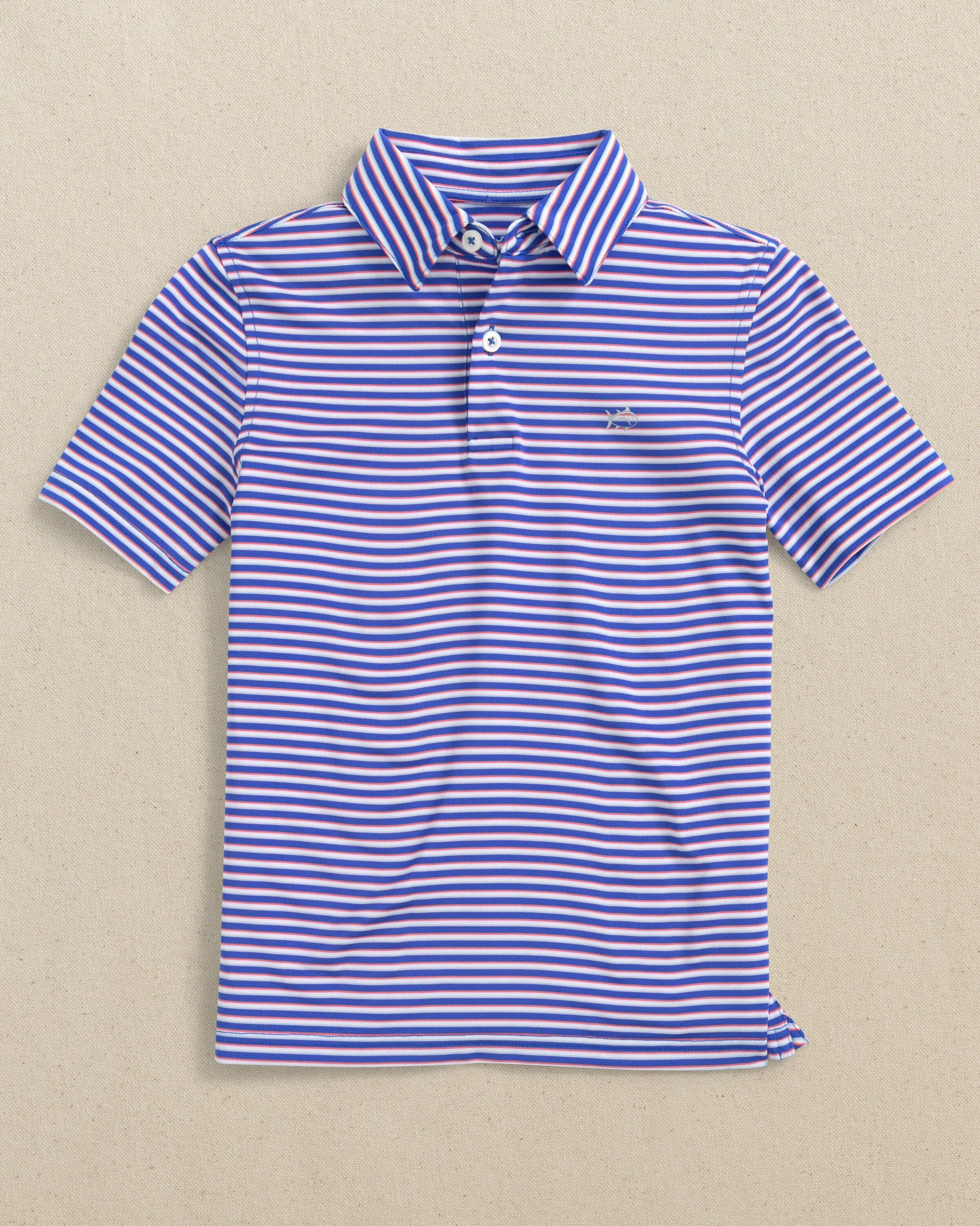 Boys Driver Caravel Stripe Performance Polo