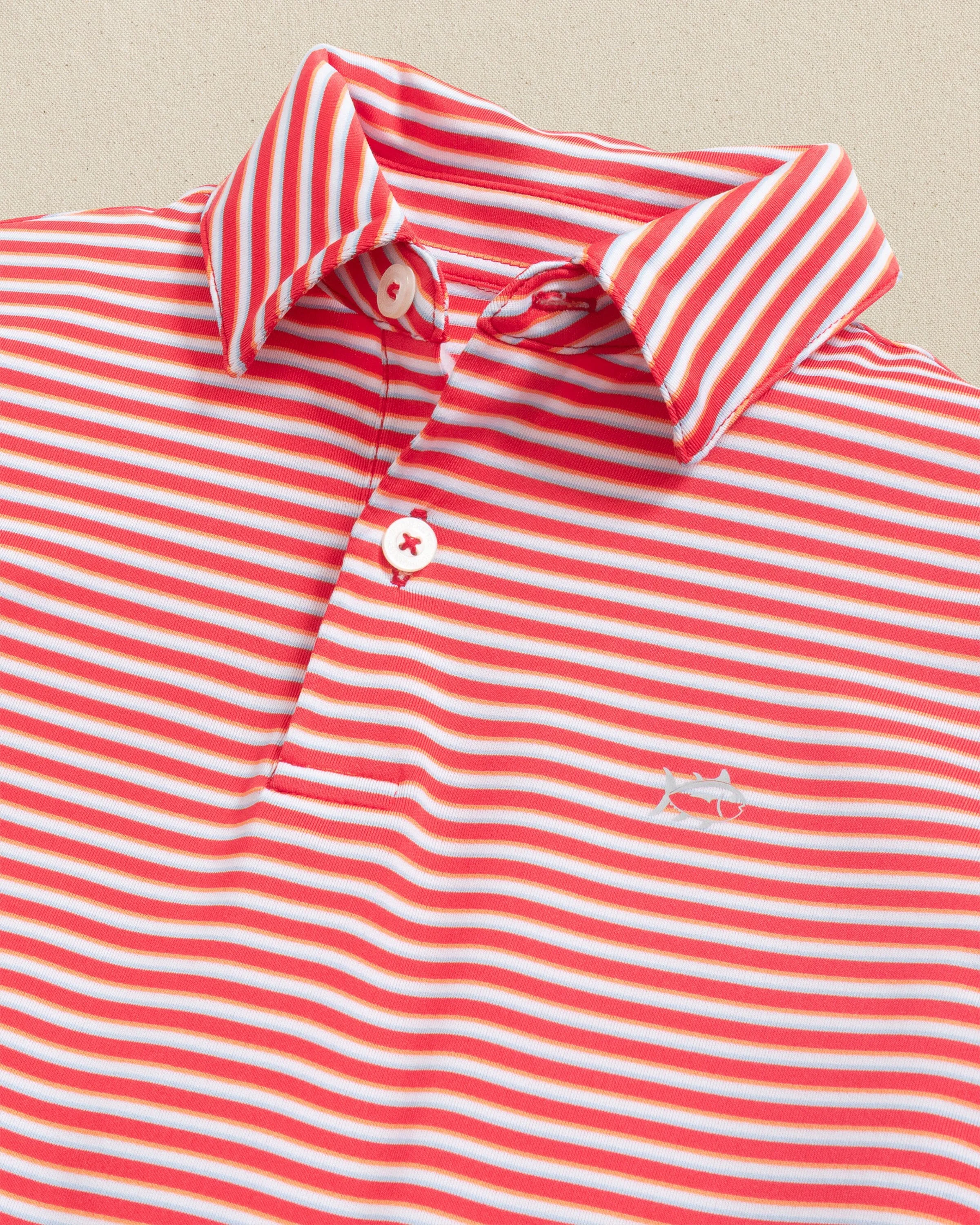 Boys Driver Caravel Stripe Performance Polo