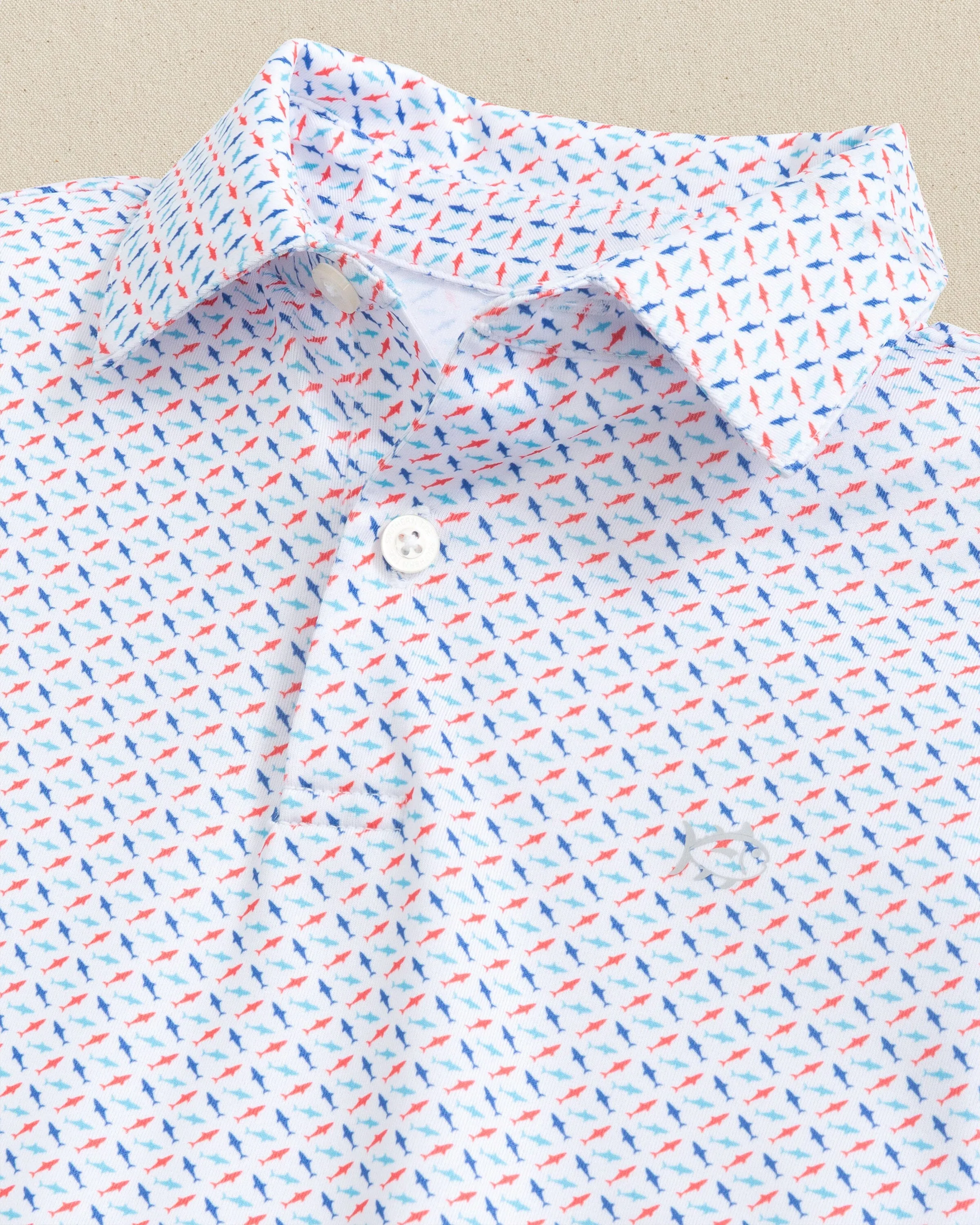 Boys Driver Fin-tastic Catch Printed Performance Polo