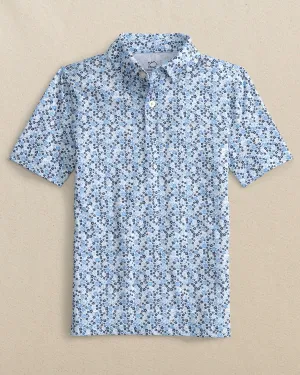 Boys Petal Party Printed Performance Polo