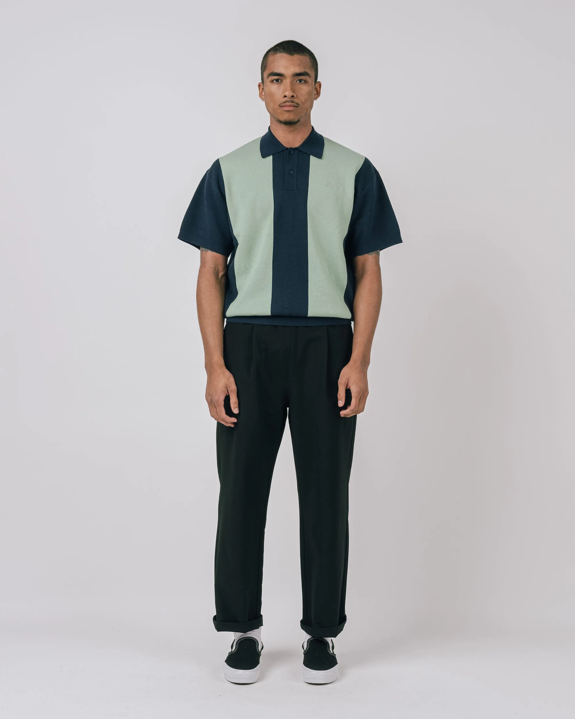 Browne S/S Knit Polo Sweater