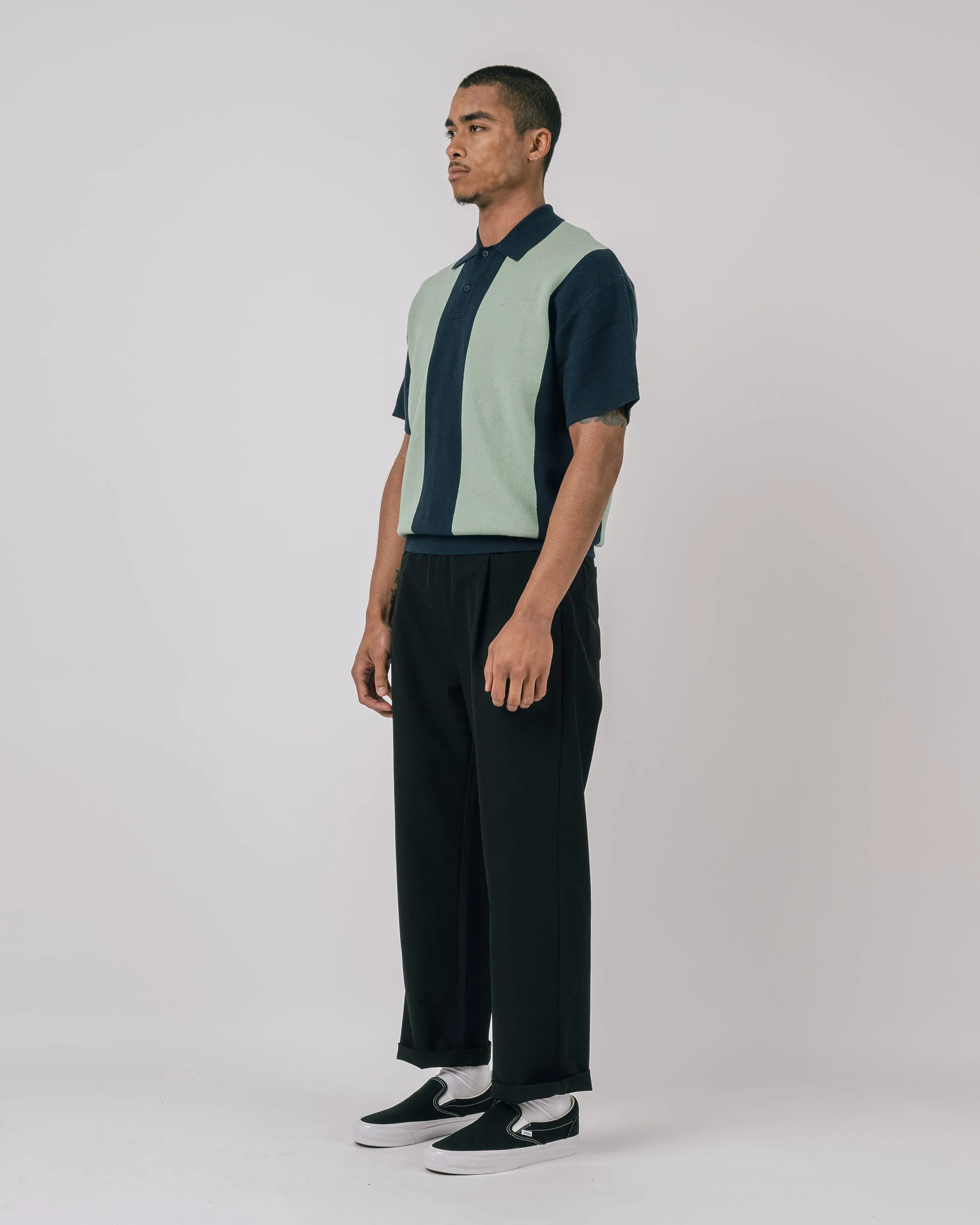 Browne S/S Knit Polo Sweater
