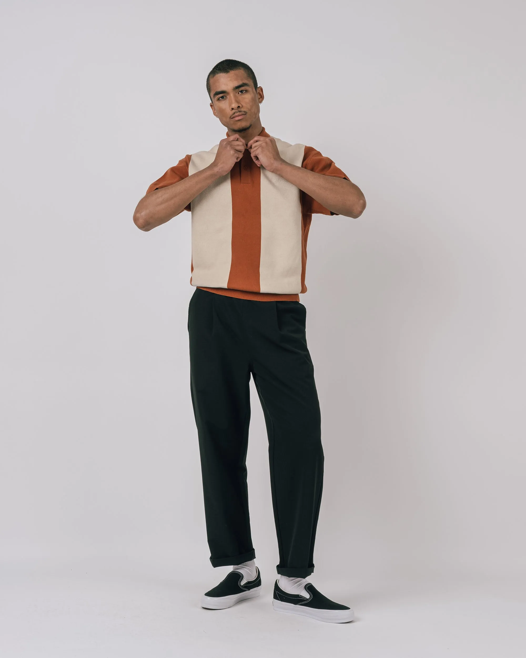 Browne S/S Knit Polo Sweater