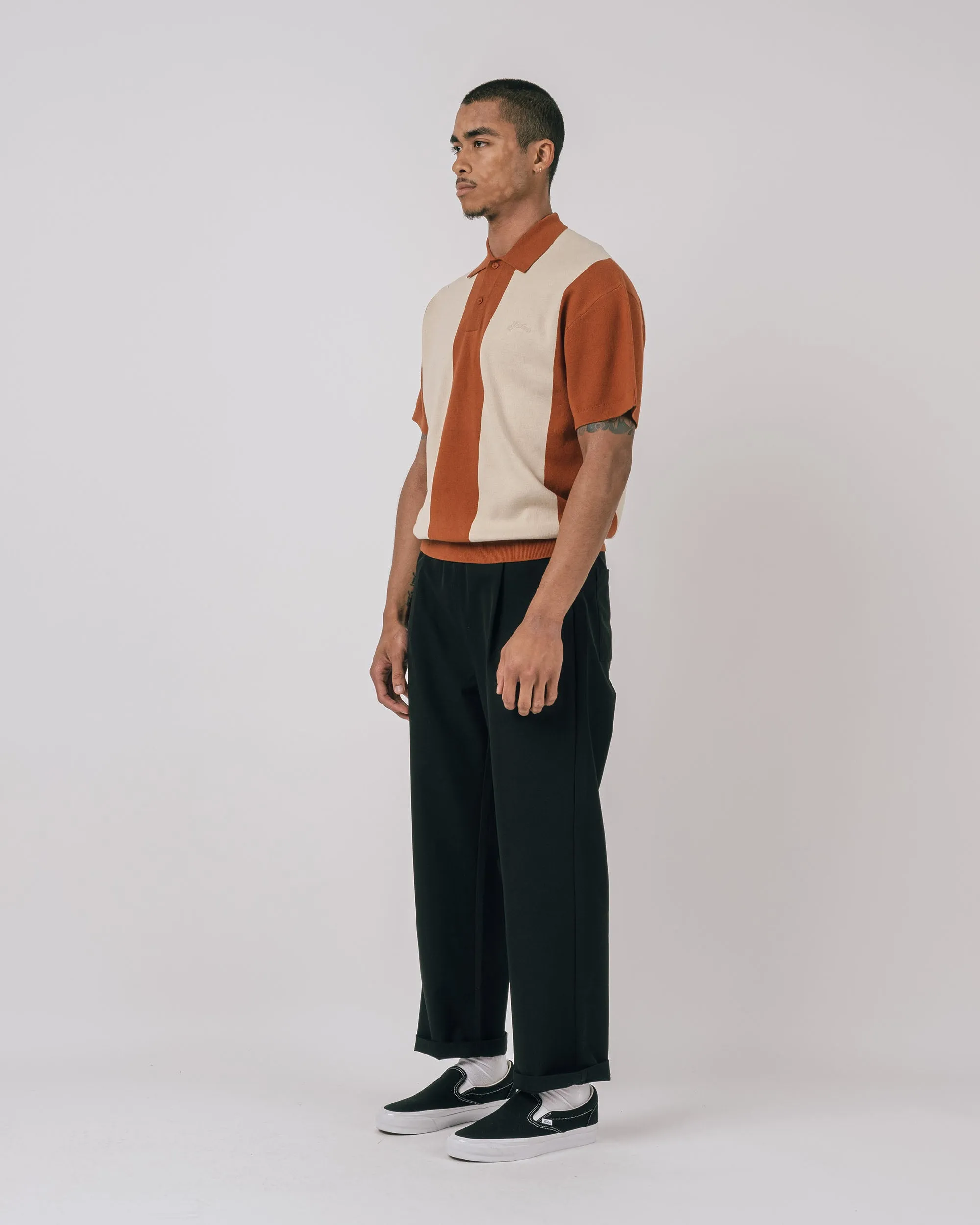 Browne S/S Knit Polo Sweater