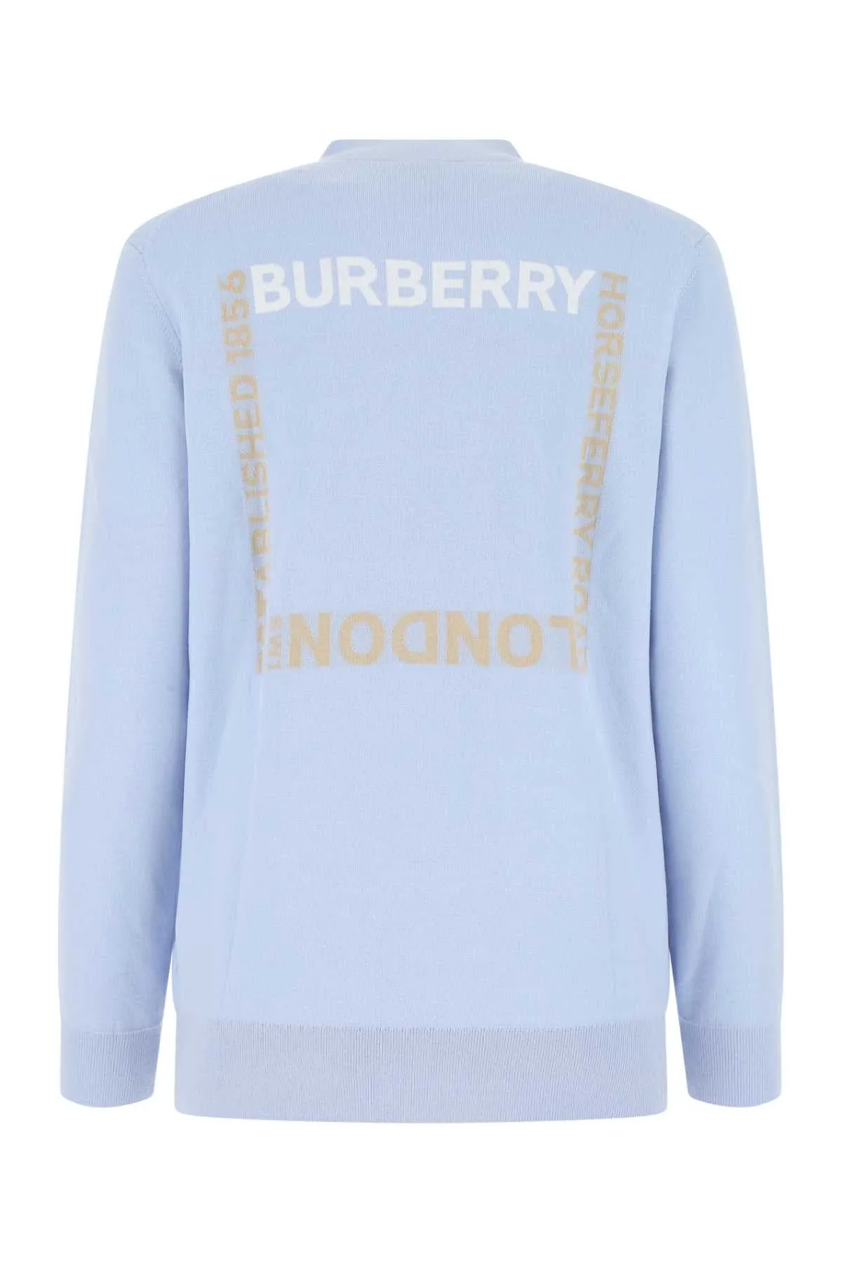 Burberry	Logo Intarsia V-Neck Cardigan