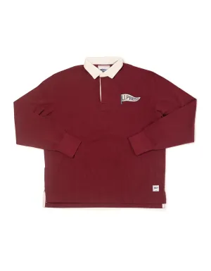 BURGUNDY J. PRESS RUGBY SHIRT
