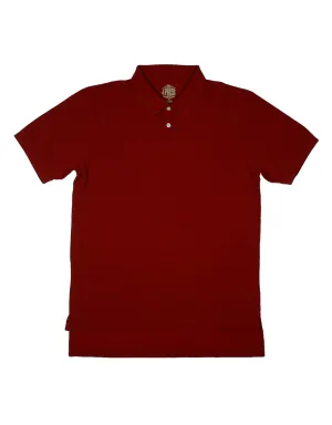 BURGUNDY SOLID PIQUE POLO