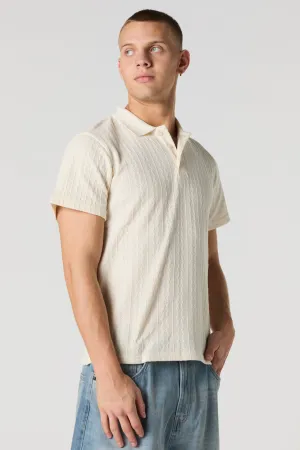 Cable Knit Polo