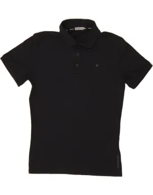 CALVIN KLEIN JEANS Mens Polo Shirt Medium Black Cotton