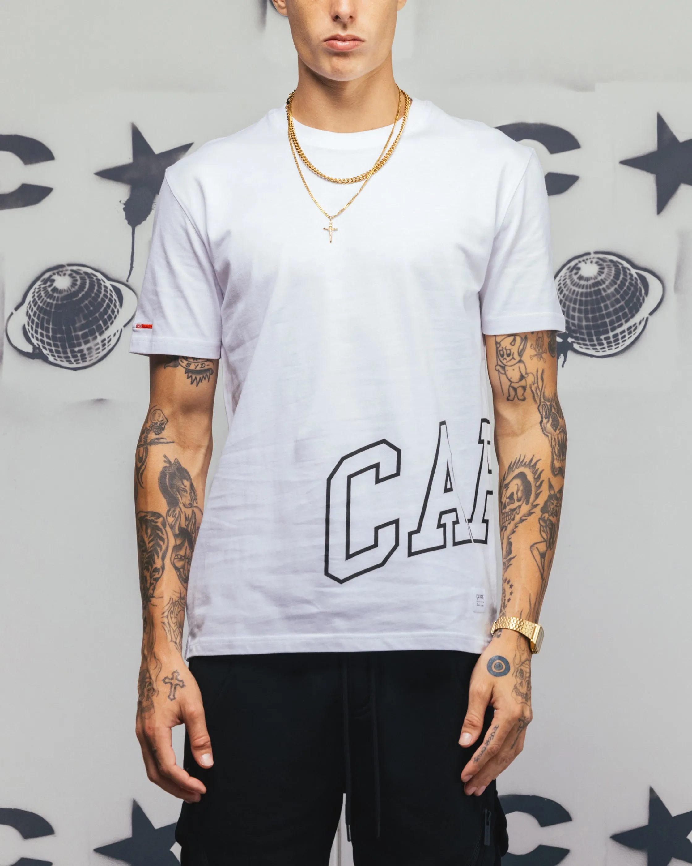 Carré Men's Enorme Classique Short Sleeve T-Shirt White