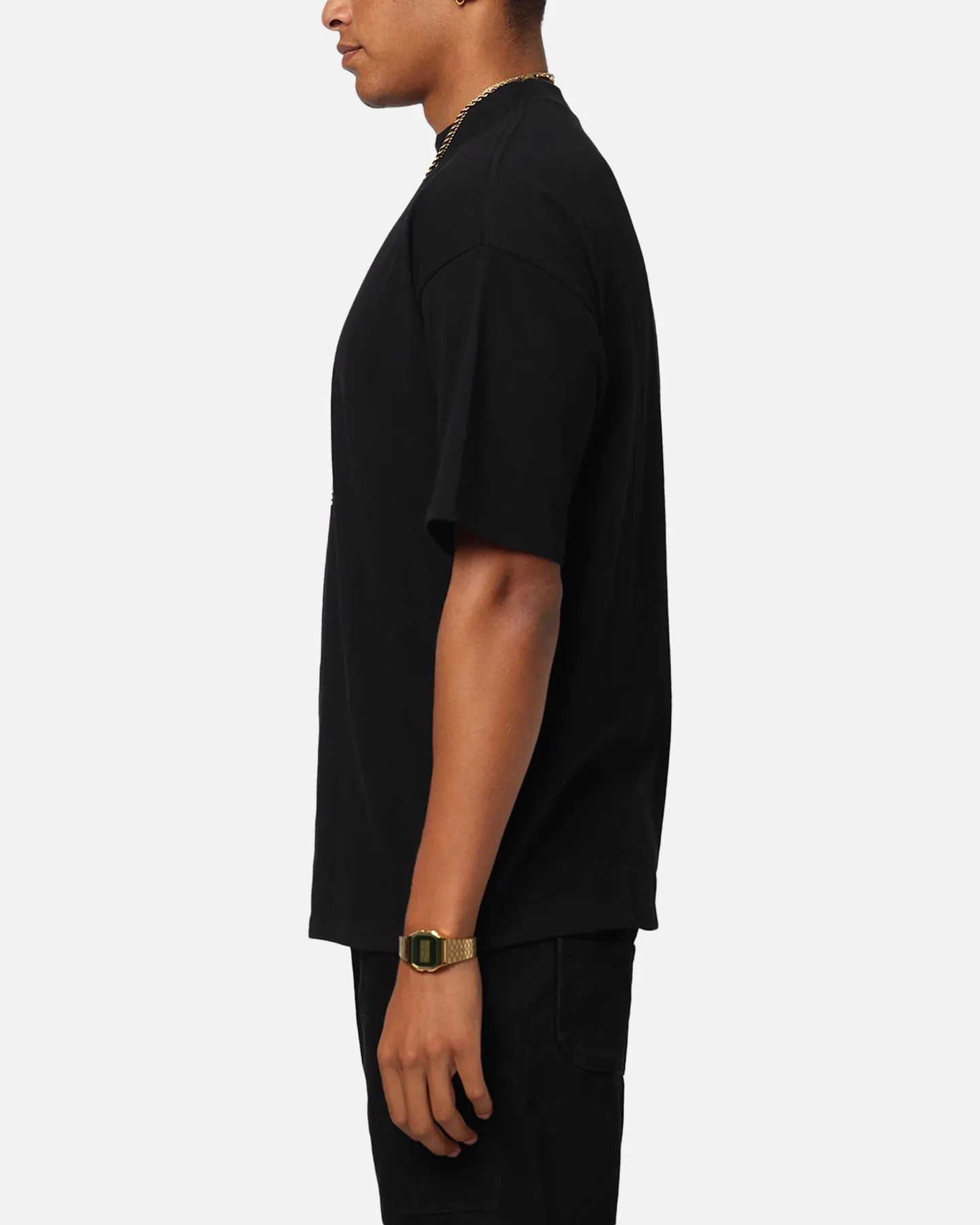 Carre Die Mock Neck T-Shirt Black