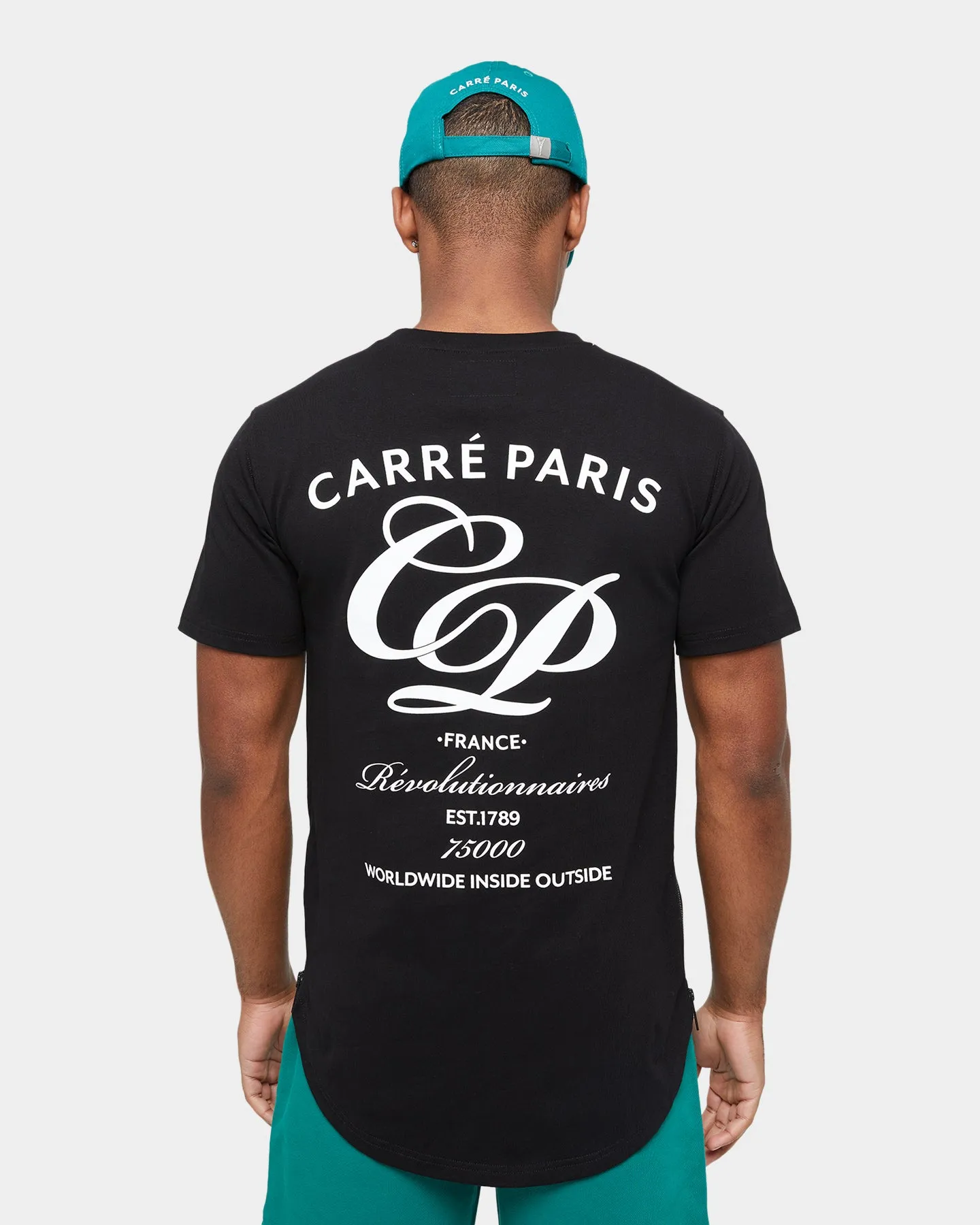 Carre Revolution Zip Drop Tail T-Shirt Black