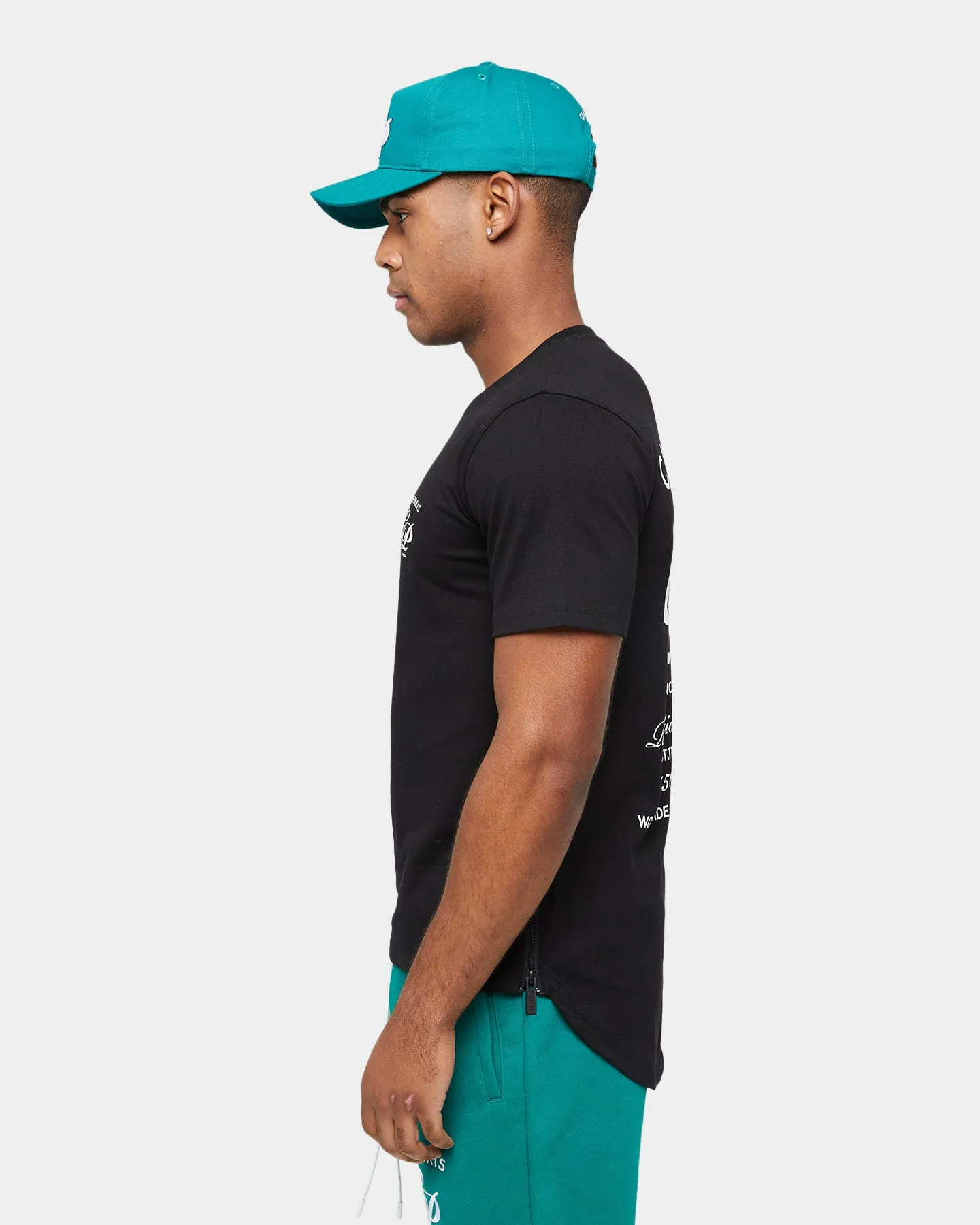 Carre Revolution Zip Drop Tail T-Shirt Black