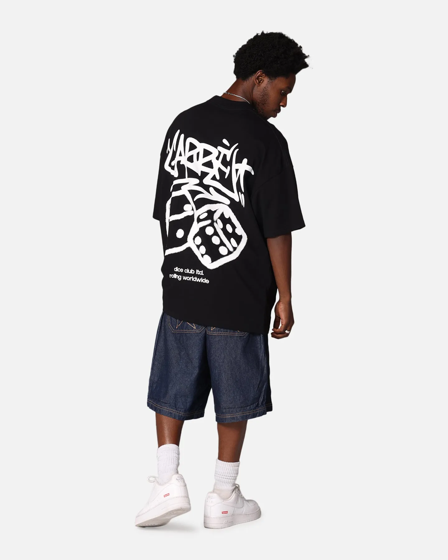Carre Rolling Worldwide Mock Neck T-Shirt Black
